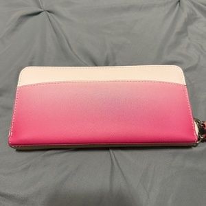 Coach pink and white wallet. Leather
